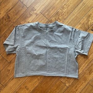 Gray Cropped T-Shirt